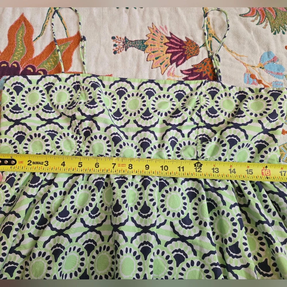 Anthropologie Maeve Blue, Green and White Mini Dress - Picture 10 of 14
